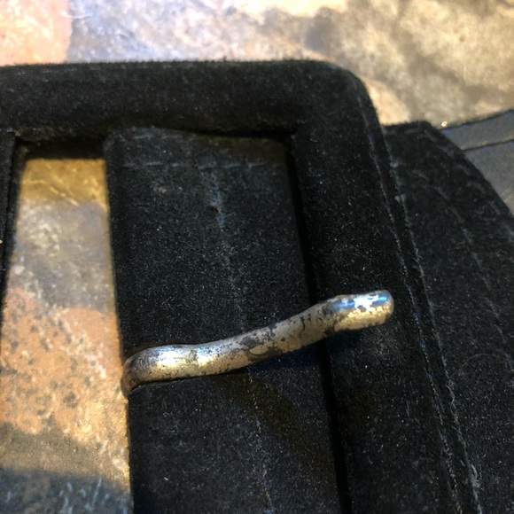 Vintage 1980 Stefanel Suede Black Belt - Picture 5 of 6